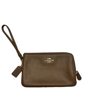 COACH Double Corner Zip  wristlet